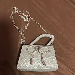 Elegant Silver Women's Handbag